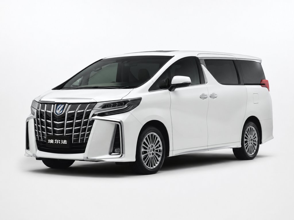 白色商务MPV，宽大车身，现代都市写实风格，3D渲染