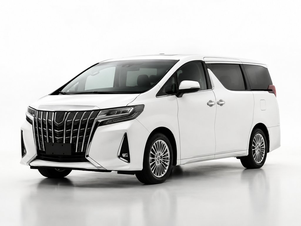白色加长MPV商务保姆车,现代都市写实风格,3D渲染