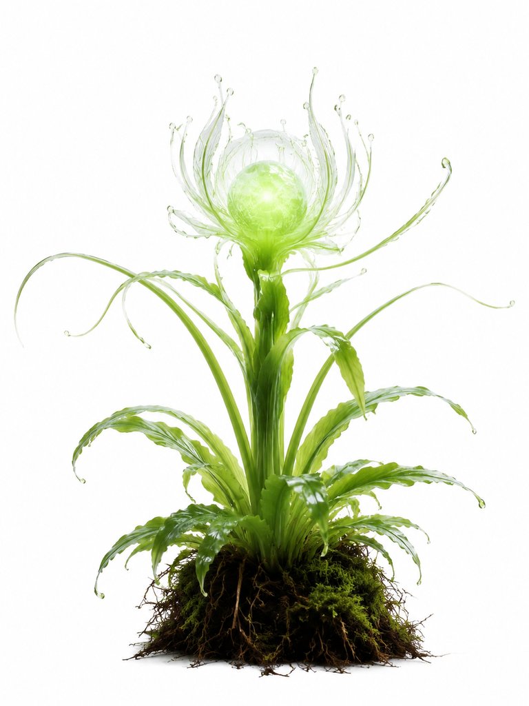 反魂草 反魂草 莹绿灵草 瑞光 还魂 上古洪荒写实植物图 3D资产参考