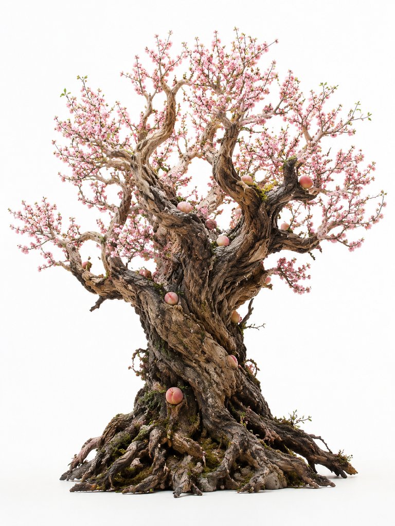 夸父邓林 邓林 桃杖化成 桃林 神林 上古洪荒写实植物图 3D资产参考